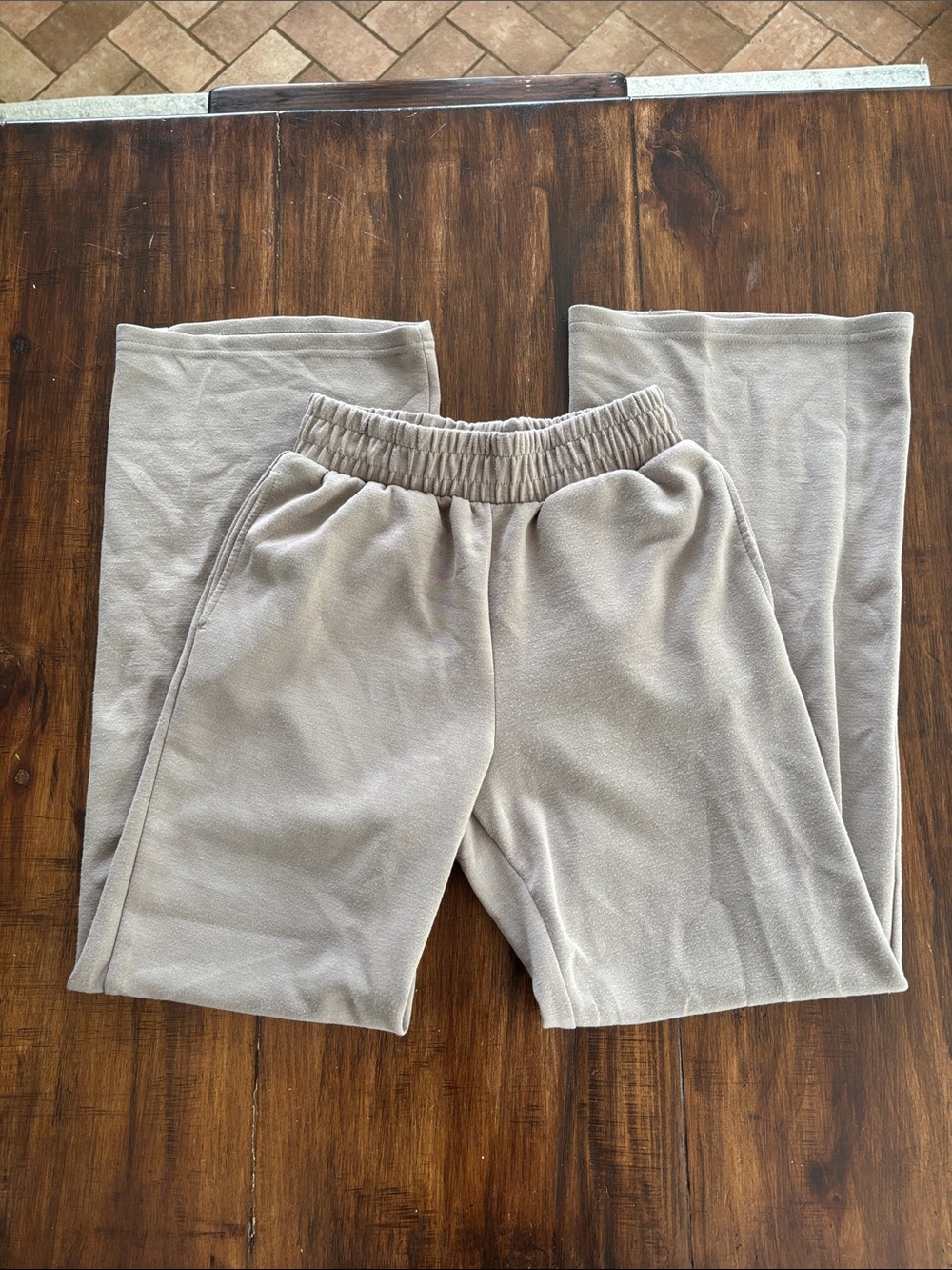 Wide Leg Fleece Pants in Gray - Comfortable Everyday Style